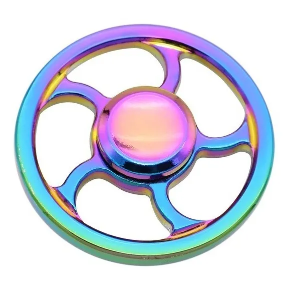 Fidget Spinner De Metal Tornasol Anti Estres
