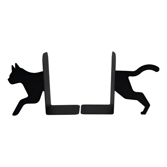 Soporte Sujeta Libros Forma De Gato Ducasse Negro Testurado