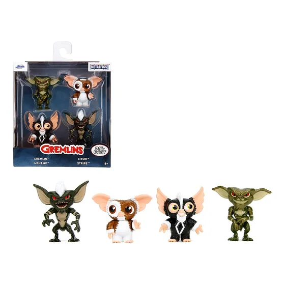 Gremlins 4 Figuras Gizmo Mohawk Stripe 100% Metal Jada