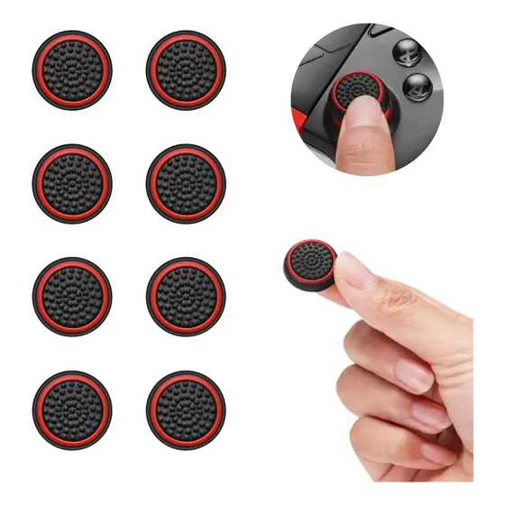 Kit 8 Grip Controle Analógico Protetor Botão Capa Borracha