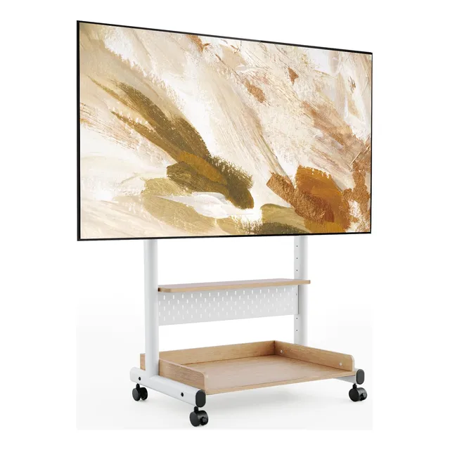 Soporte De Tv De Suelo Rodante Para Pantallas De 40 A 85 Pul