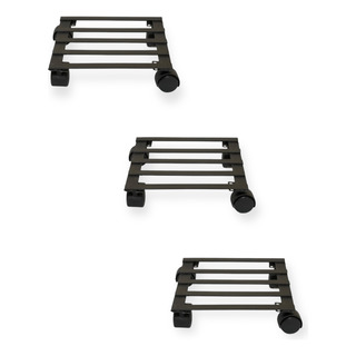 Base Para Maceta De Metal Con Llanta Paquete De 3 Piezas Base Para Maceta De Metal Con Llanta Paquete De 3 Piezas