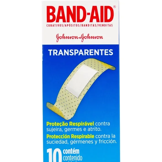 Johnson & Johnson Band-Aid Curitas Banditas Apósitos Transparentes 10u