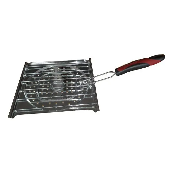 Plancha Arepas Parrilla Asar De Mango Plegable En Hierro. St