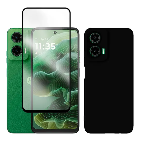 Capa Capinha Case Aveludada + Película Para Moto G35 Xt24331