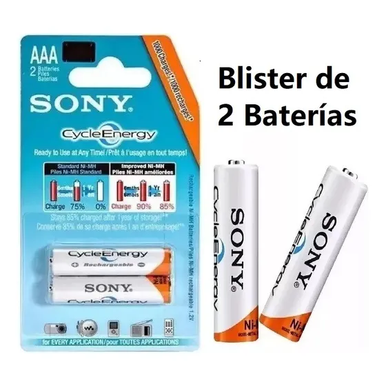Pila Batería Recargable Sony Triple Aaa 4300 Mah 1.2v