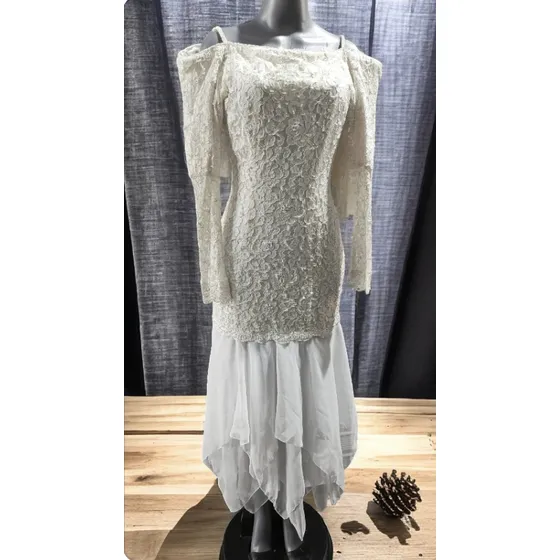 Vestido De Novia, Mangas Largas, Hecho A La Medida