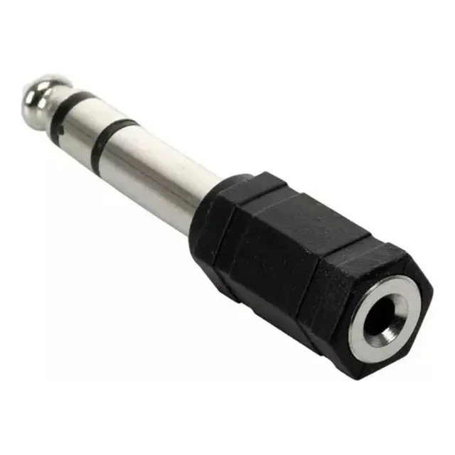Adaptador Para Audio Plug Stereo De 6.3 Mm A Jack 3.5 Mm