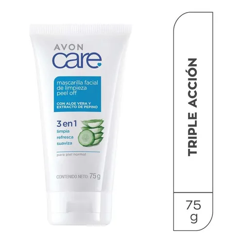 Mascarilla Facial De Limpieza Peel Off Pepino Aloe Avon 75 G Tipo de piel Piel Normal