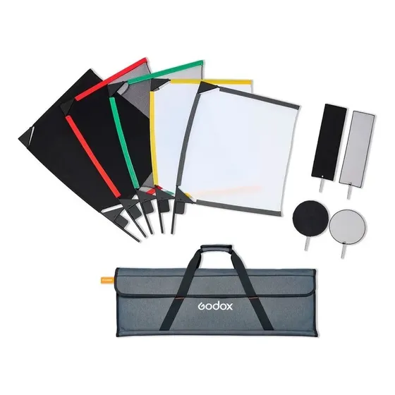 Kit 5 Difusores Godox Plegables Scrim Flag 45 X 60 Cm