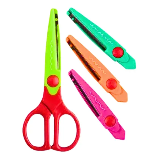 Tijeras Variedad De Cortes Intercambiables Color Rojo