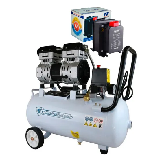 Compressor De Ar Sem Óleo 750-25l Transf. Bivolt 127-220v