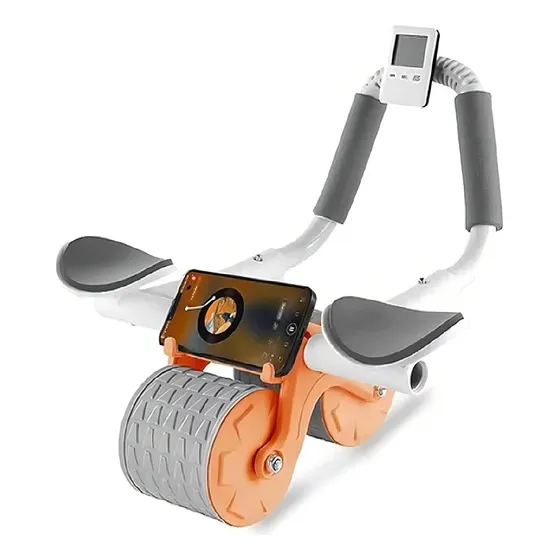 Rueda Abdominal Rebote Automático Con Temporizador Color Gri Color Gris - Naranja