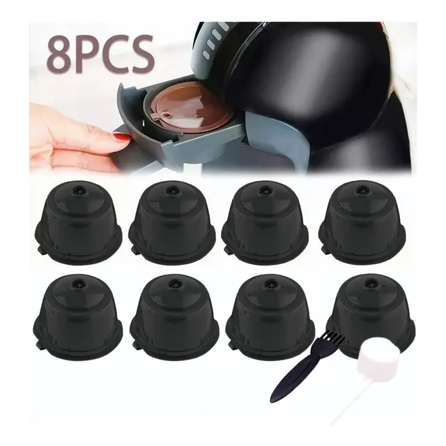 8 Cápsulas Reutilizables- Dolce Gusto, Con Cepillo Y Cuchara