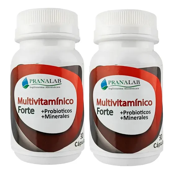 Multivitamínico Forte X2 (vitaminas, Minerales, Probióticos) Sabor Sin Sabor