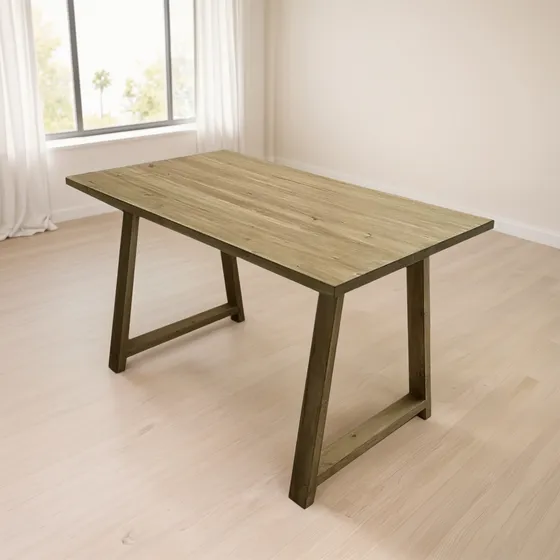 Mesa De Comedor Álamo Macizo Laqueado 180x80cm