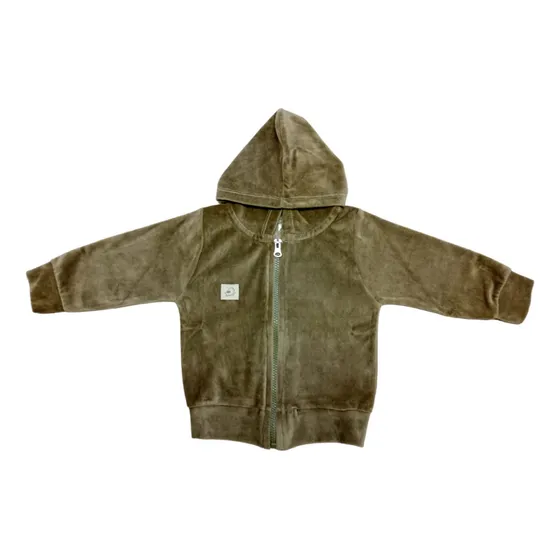 Campera Bebe Capucha Plush Invierno Manga Larga Con Cierre