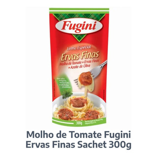 Kit 20 Molho De Tomate Ervas Finas Fugini Sachê 340g Kit 20 Molho De Tomate Ervas Finas Fugini Sachê 340g