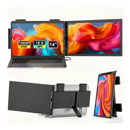 Monitor Portátil 14 Extensor De Tela Rotação Ips Usb-c/hdmi Preto 220v