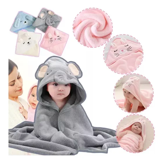 Toalla Para Bebé Baby Shower, Diseño Animado Capucha