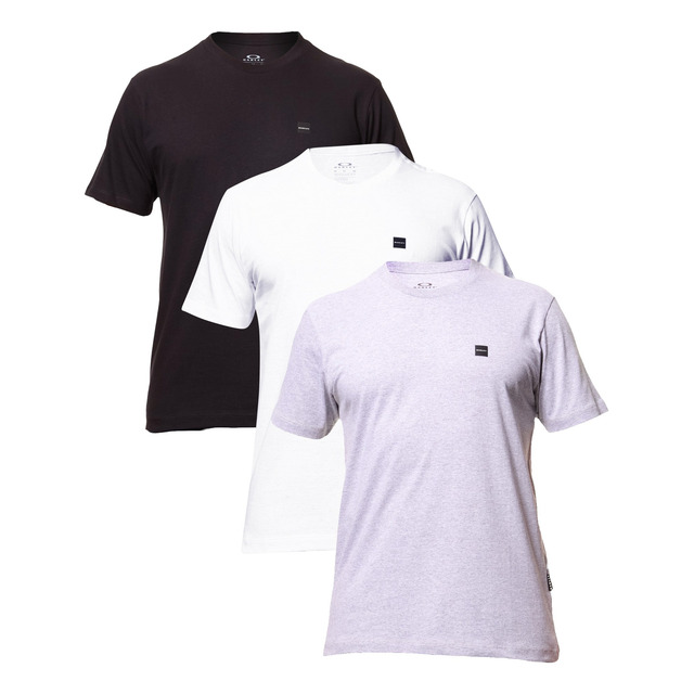 Kit 3 Camisetas Casual Masc Patch 2.0 Tee Em Algodão Oakley Kit 3 Camisetas Casual Masc Patch 2.0 Tee Em Algodão Oakley