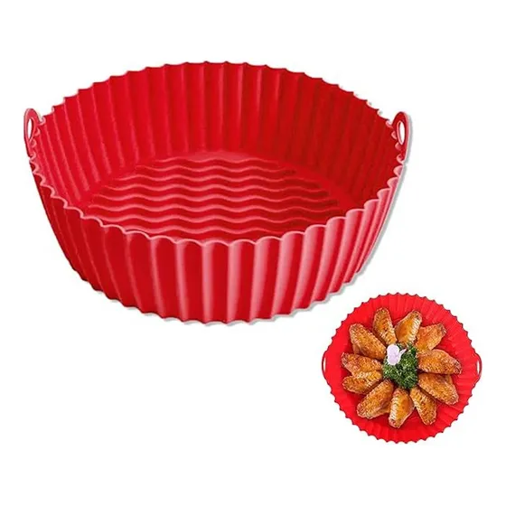 Molde (circular) Bandeja Silicona Freidora Aire, Air Fryer
