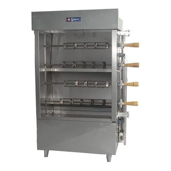 Asador 16 Pollos A Gas, En Acero Inoxidable As1408g