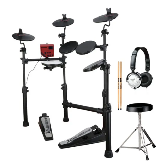 Bateria Eletrônica Carlsbro Csd100-by Odery + Banco+baqueta Cor Preto