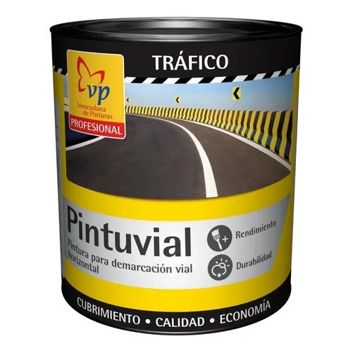 Pintura De Tráfico Amarillo Mate Pintuvial Vp Galón