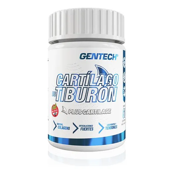 Cartílago de Tiburón Gentech Glucosamina con Colágeno 60 Comprimidos Sin sabor