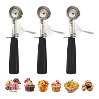 3 Piezas Juego Cucharas Para Galletas Cucharas Para Helado 3 Piezas Juego Cucharas Para Galletas Cucharas Para Helado