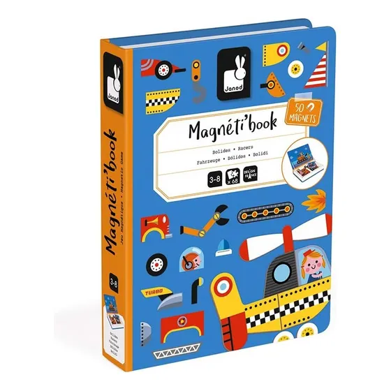Libro Magnetico. Carros Y Aviones. Marca Janod