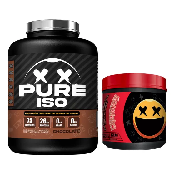 Kit Pure Iso Chocolate + Creatina 500g Smile Labz