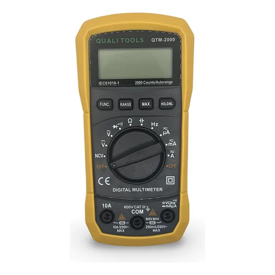 Multimetro Digital Qtm-2000 True Rms Ip42 Cat Iii 600 Va