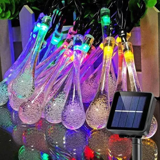 Guirnaldas De Luces Led Solares Exterior 10m Navidad Adornos Guirnaldas De Luces Led Solares Exterior 10m Navidad Adornos