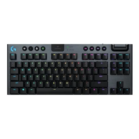 Teclado Mecánico Gaming Logitech G915 Tkl Carbón Rgb