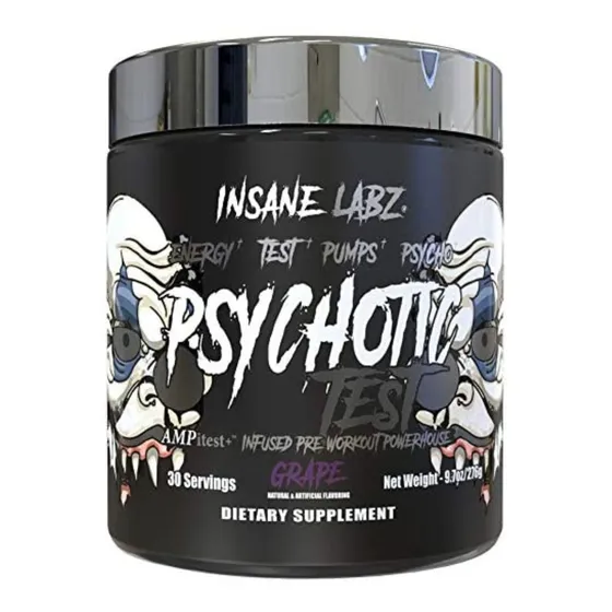 Pre Entreno Insane Labz Psychotic Test 30 Servicios Dlc Pt1 Sabor Uva
