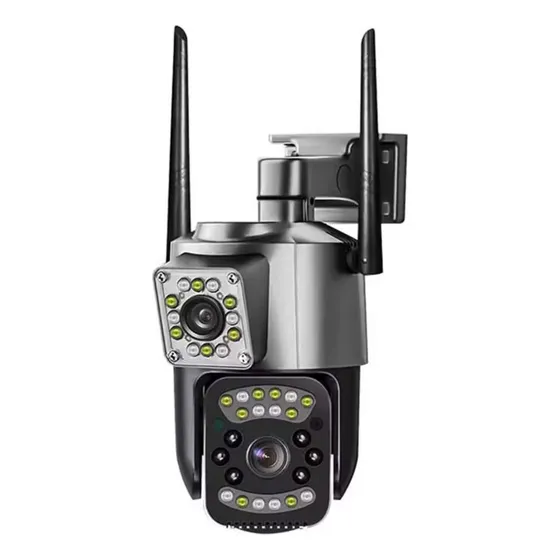 Camara De Seguridad Ptz Doble Lente Alta Definicion Exterior Color Gris oscuro