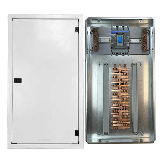 Quadro Distribuição 44 C/ Barramento Trifas.+ Disjuntor 150a