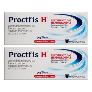 Kit Pomada Proctfis H Com 2 Unidades De 20g Cada Kit Pomada Proctfis H Com 2 Unidades De 20g Cada