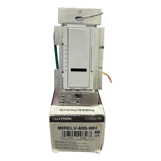 Dimmer 600w 120v Unipolar  -  Mirelv-600-wh- Lutron - Novo