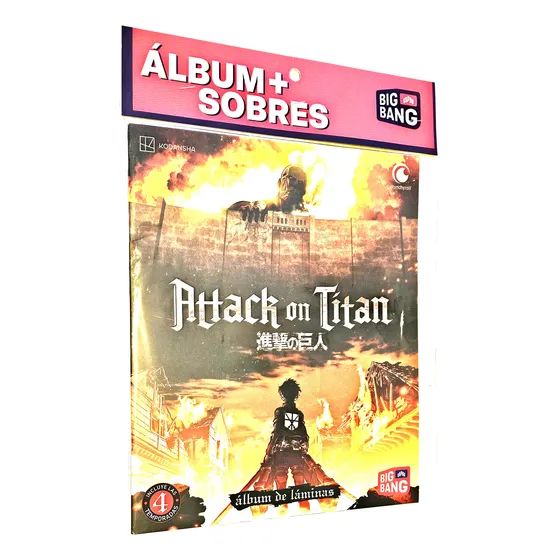 Album Attack On Titan + 3 Sobres
