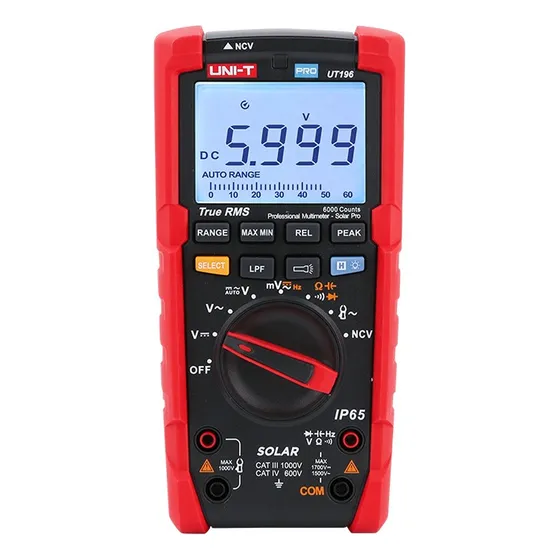 Multímetro Profesional 1700v Cd Solar Pro True Rms Ut196
