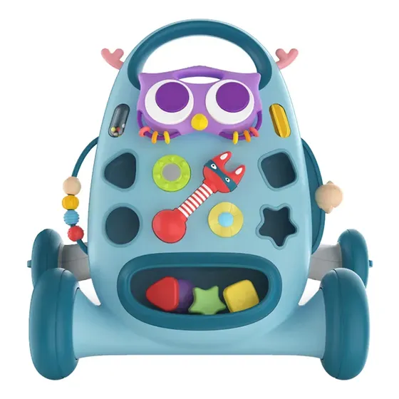Andador/caminador Para Bebe C/música Azul Aro/o