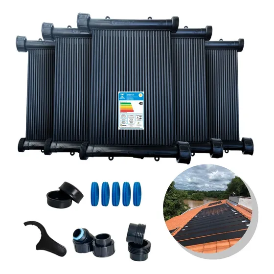 Kit Aquecimento Solar Todas Piscinas 12 Mt 16 Lt Automático