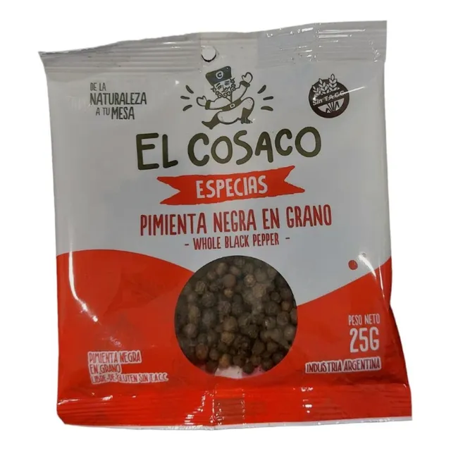 Pimienta Negra En Grano X25gr El Cosaco X10 Unidades