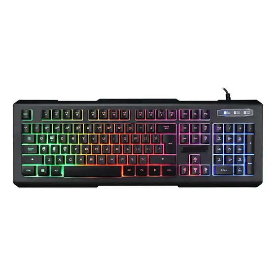 Teclado Gamer Sate Ak-840 Rgb Usb Cor De Teclado Preto