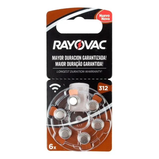 Pila Audicion Rayovac Tamano 312 X 6 Uds
