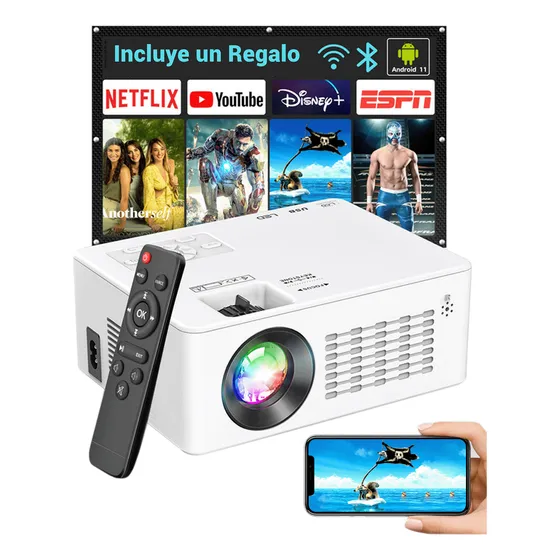 Proyector Profesional Android 4k Portátil 5g Wifi Full Hd