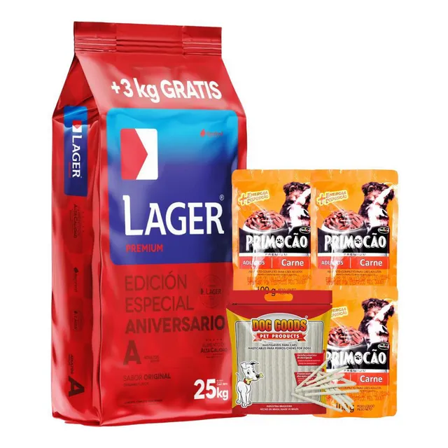 Ración Perro Lager Adulto 22 + 3 Kg + Regalo -foto-